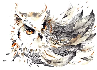 Acrylic prints Owl Cartoons bird