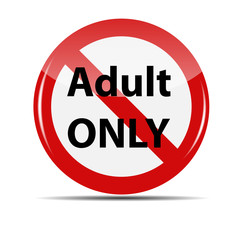 Vector XXX Sign isolated on white background