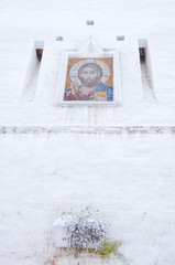 Икона на стене Спасо-Прилуцкого монастыря