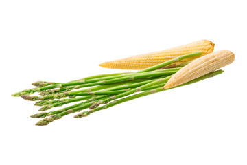Baby corn with asparagus