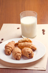 Croissant and milk