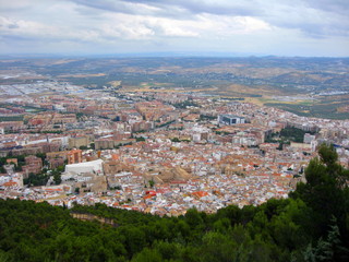 Fototapeta na wymiar Jaen from above Andalusia Spain