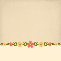 Fototapeta na wymiar Vector background with flowers in retro style