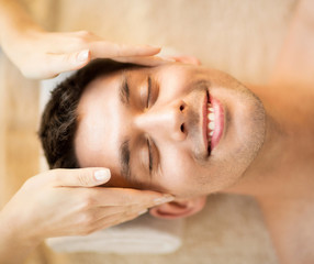 Naklejka premium man in spa