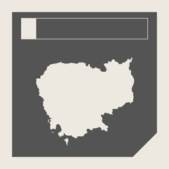 Grunge state of Illinois flag map