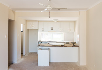 Fototapeta premium Interior of construction home