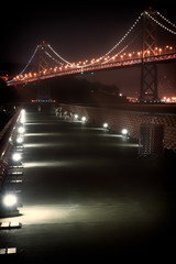 Fototapeta na wymiar Bay Bridge at night