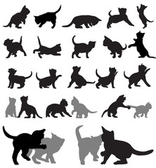 Kitten silhouettes