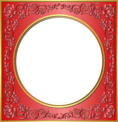 red rose frame