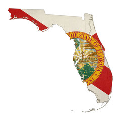 State of Florida grunge flag map