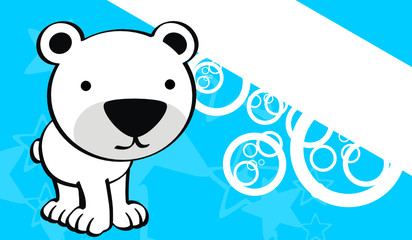 polar bear baby cartoon background0