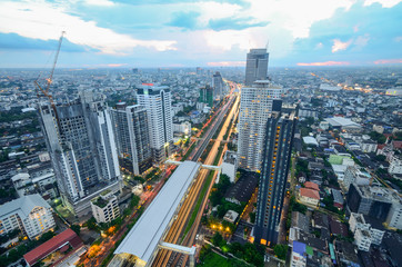 Krung Thon Buri Station and condominium in Sathon Road