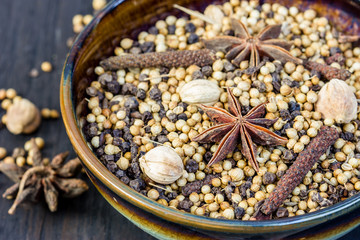 Spices in a ceramic dish
