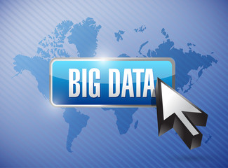 big data button illustration design