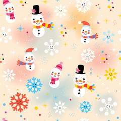 cute Christmas snowman pattern