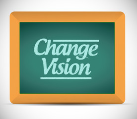 change vision message on a chalkboard.