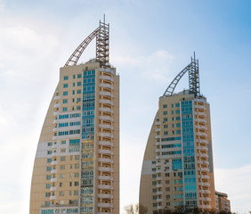 Obraz na płótnie Canvas Modern apartment building in Moscow, Russia