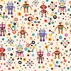 cute robots pattern