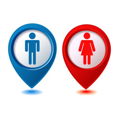 male and female sign vector illustration