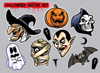 halloween vector set