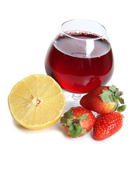 Strawberries and glass