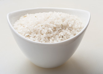 rice on white background