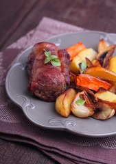 baked meat with vegetables