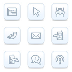 Internet web icons, square buttons