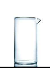 Isolated chemical beaker on table
