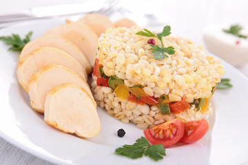 grilled chicken breast with vegetables