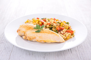 chicken and vegetables