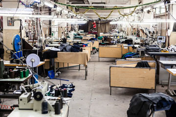 interior of a textile factory