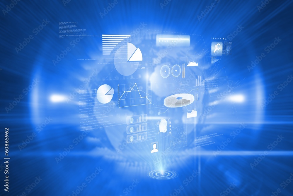 Poster Composite image of data technology background