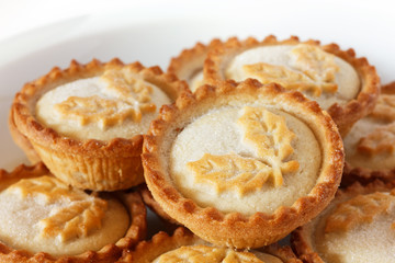 Mince pies on a plate
