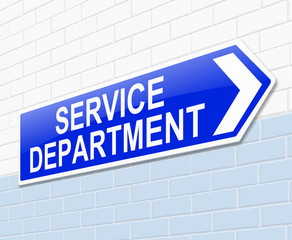 Service department sign.