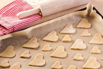 Fototapeta na wymiar Heart shaped cookies