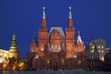 Fototapeta premium Moscow, the Red square at night. Russia