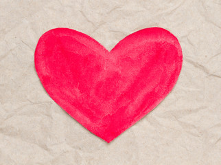 Fototapeta premium Red paper heart