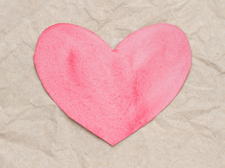 Pink paper heart