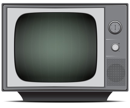 Old black and white TV