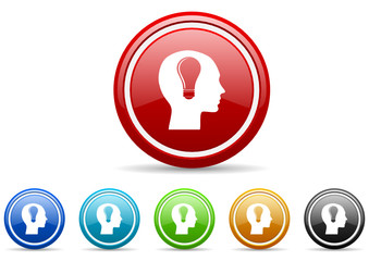 head icon vector set