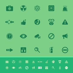 General healthcare color icons on green background