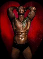 Sexy young man posing.