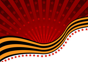 greeting card with red stars