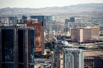 Fotobehang Aerial view of Las Vegas © Andrew Bayda