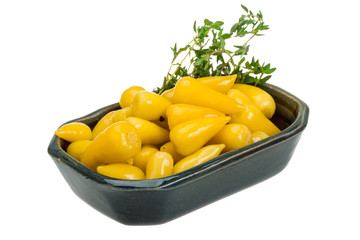 Yellow marinated pepper