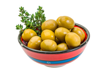 Green gigant olives