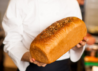 Freshly baked grain bread