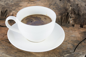 Close up hot coffee drink