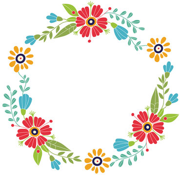 Flower frame. Designed for invitations for the holidays